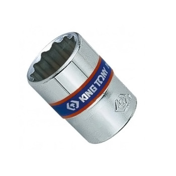 Hylsa 1/4" 4-14mm, 12-kantig, kort, CrV, King Tony Hylsa 1/4" 4-14mm, 12-kantig, kort, CrV, King Tony