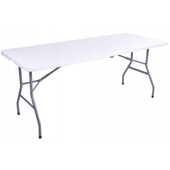Campingbord 150cm vit, hopfällbart bord, utställningsbord, trädgårdbord Campingbord 150cm vit, hopfällbart bord, utställningsbord, trädgårdbord