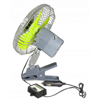 Minifläkt oscilerande 12 / 24V 8" 21W, för bilar, husvagnar etc "Carmotion"