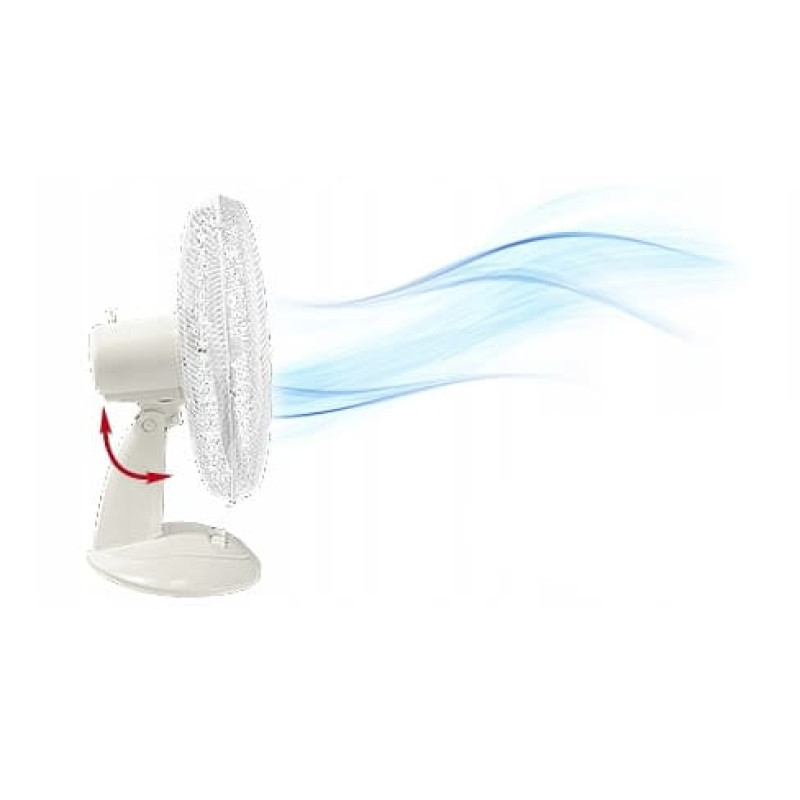 Bordsfläkt, stark och tyst, 40cm (16") 40W, 3 hastigheter, belysning Bordsfläkt, stark och tyst, 40cm (16") 40W, 3 hastigheter, belysning