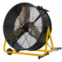 Stor kraftfull mobil industrifläkt 75cm 315W  IP44, trumfläkt golvmodell, svart/gul pulverlackad trumfläkt, 10200 m³/h, Master DF-30P