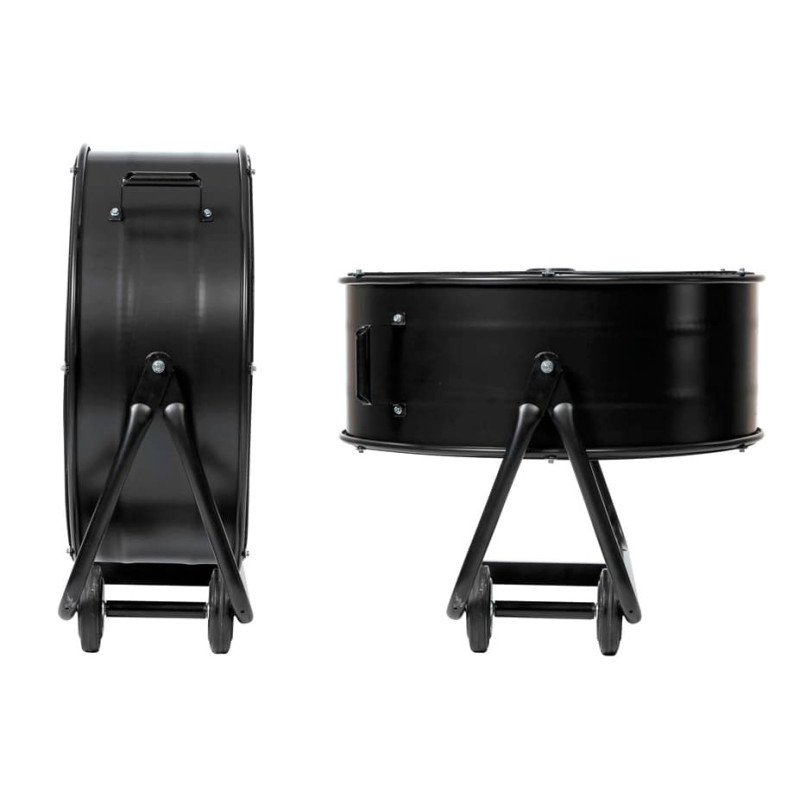 Kraftfull industrifläkt 60 cm (24") 330W, trumfläkt golvmodell med hjul, svart pulverlackad, 7128 m³/h, Perel Kraftfull industrifläkt 60 cm (24") 330W, trumfläkt golvmodell med hjul, svart pulverlackad, 7128 m³/h, Perel
