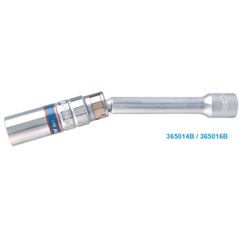 Ledad specialtändstiftshylsa 3/8 16mm 12-kantig, 162 mm lång, KingTony