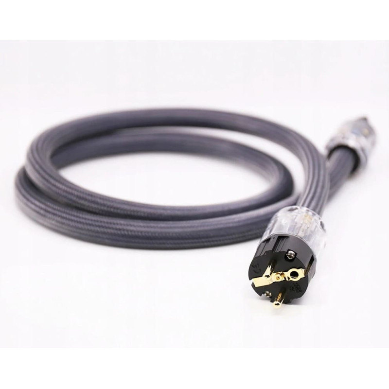 Nätkabel 1,5m 3x4mm2 Schuko IEC, för Hi-Fi, skärmad jordad, 230V max 3600W Nätkabel 1,5m 3x4mm2 Schuko IEC, för Hi-Fi, skärmad jordad, 230V max 3600W