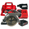 Elsåg, cirkelsåg 20V 4,0Ah 4500rpm 54mm skärdjup, 165mm skivor, snabbladdare, SKIL
