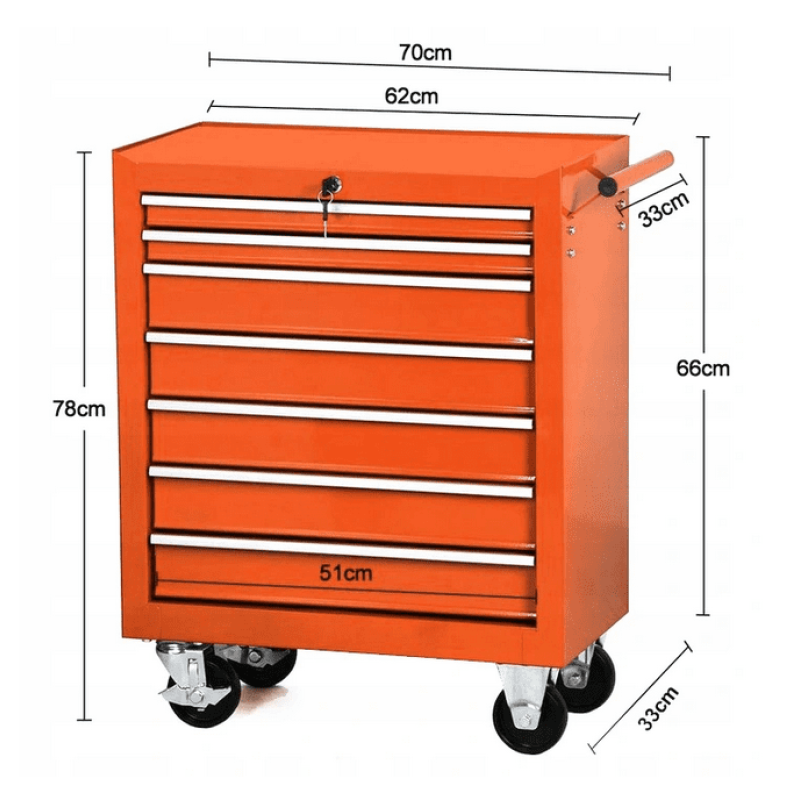 Verktygsvagn med verktyg (688 delar), med 7 lådor, 78 x 68 x 33 cm, Riwall Pro Verktygsvagn med verktyg (688 delar), med 7 lådor, 78 x 68 x 33 cm, Riwall Pro