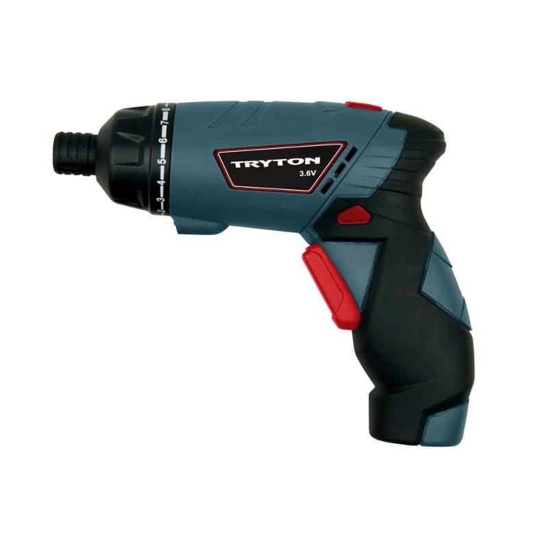 Skruvdragare, batteridriven 3.6V vridbar, 1000MAh Li-ION, inkl. laddare, 1/4" / 6.35mm, 180rpm, 3Nm, Tryton Skruvdragare, batteridriven 3.6V vridbar, 1000MAh Li-ION, inkl. laddare, 1/4" / 6.35mm, 180rpm, 3Nm, Tryton