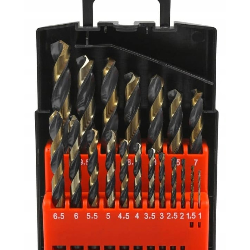Metallborr sats 19st 1-10mm, HSS TWIST DRILL, Verke Metallborr sats 19st 1-10mm, HSS TWIST DRILL, Verke