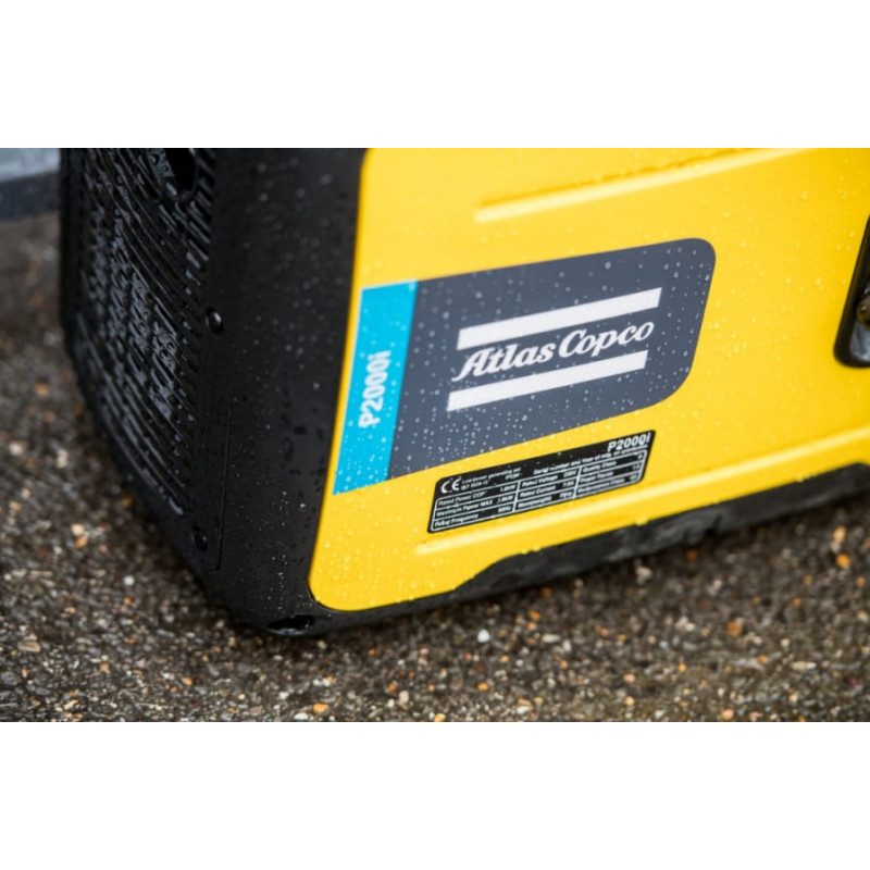 Elverk Atlas Copco P2000i, 1.28 kW, bensin 1-fas 230V Elverk Atlas Copco P2000i, 1.28 kW, bensin 1-fas 230V