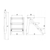 Pall, hopfällbart mini stege, aluminium, DRABEX Pall, hopfällbart mini stege, aluminium, DRABEX