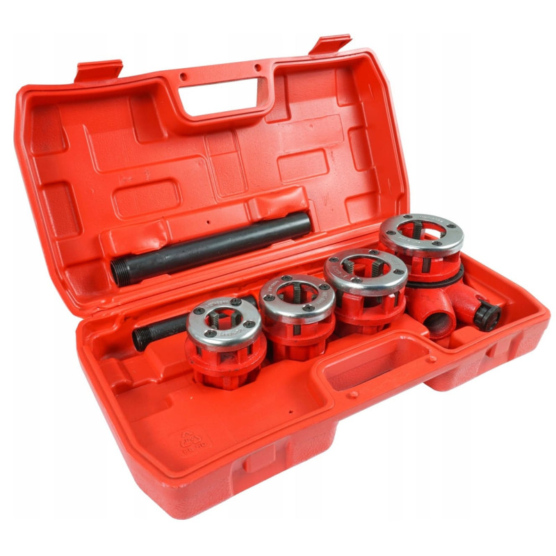 Rörgängkloppor med spärr, sats gängkloppa 1/2", 3/4", 1", 1 1/4" Rörgängkloppor med spärr, sats gängkloppa 1/2", 3/4", 1", 1 1/4"