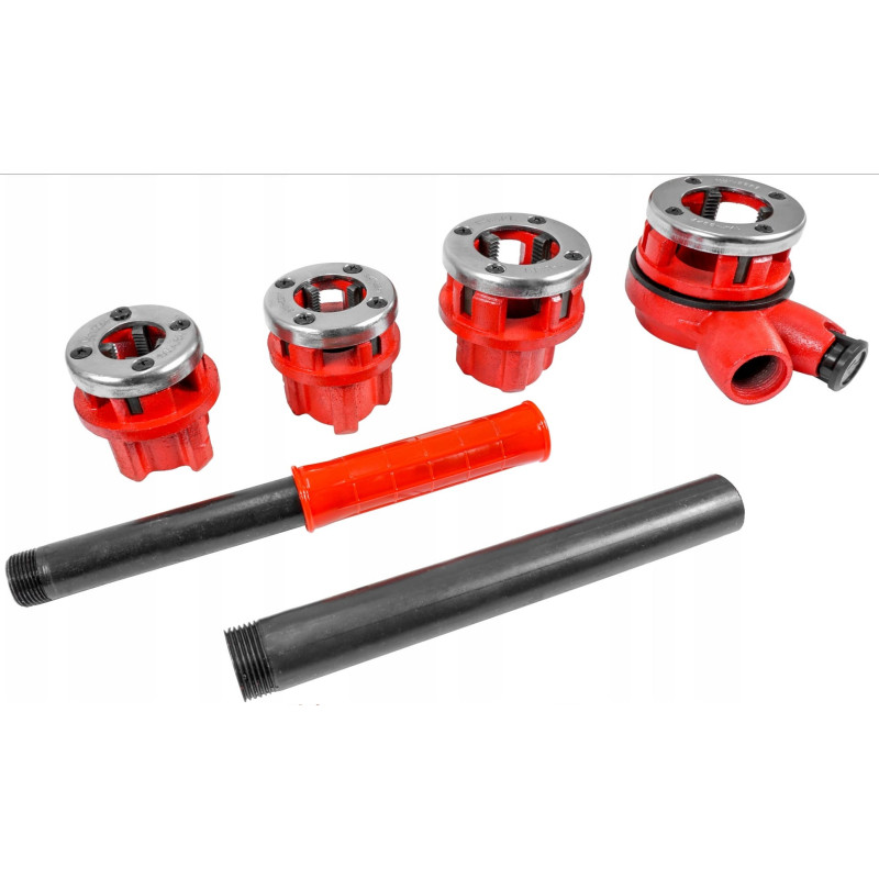 Rörgängkloppor med spärr, sats gängkloppa 1/2", 3/4", 1", 1 1/4" Rörgängkloppor med spärr, sats gängkloppa 1/2", 3/4", 1", 1 1/4"