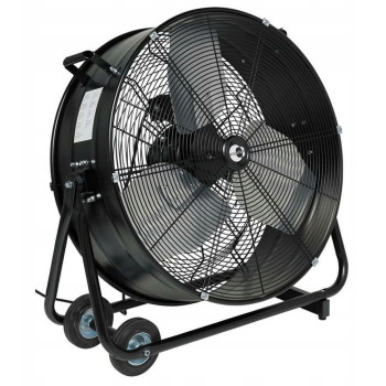 Kraftfull industrifläkt 60 cm (24") 330W, golvmodell med hjul, svart, Equation