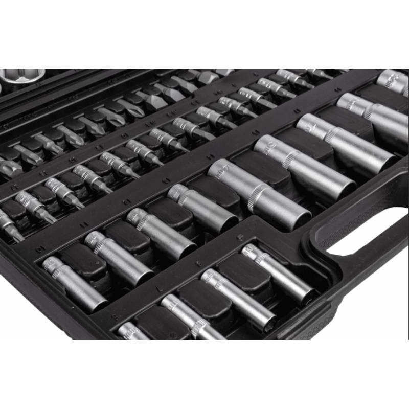 Hylsnyckelsats 108 delar, verktygssats, torx, m.m. Hylsnyckelsats 108 delar, verktygssats, torx, m.m.