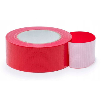 Vävtejp 3 st, röd silvertejp, universal tejp, 50m x 50mm