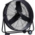 Stor kraftfull mobil industrifläkt 75cm 280W, trumfläkt golvmodell, svart/gul pulverlackad, 14940 m³/h, Eberg