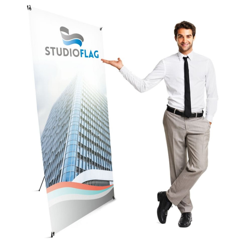 Display X Banner, reklambanner med tryck på 60 x 160 cm, eko-vänligt Display X Banner, reklambanner med tryck på 60 x 160 cm, eko-vänligt
