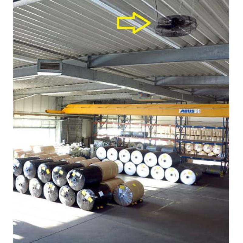 Kraftfull väggfläkt 81cm 260W 18000 m3/h - industrifläkt för väggmontering, Fenne Kraftfull väggfläkt 81cm 260W 18000 m3/h - industrifläkt för väggmontering, Fenne