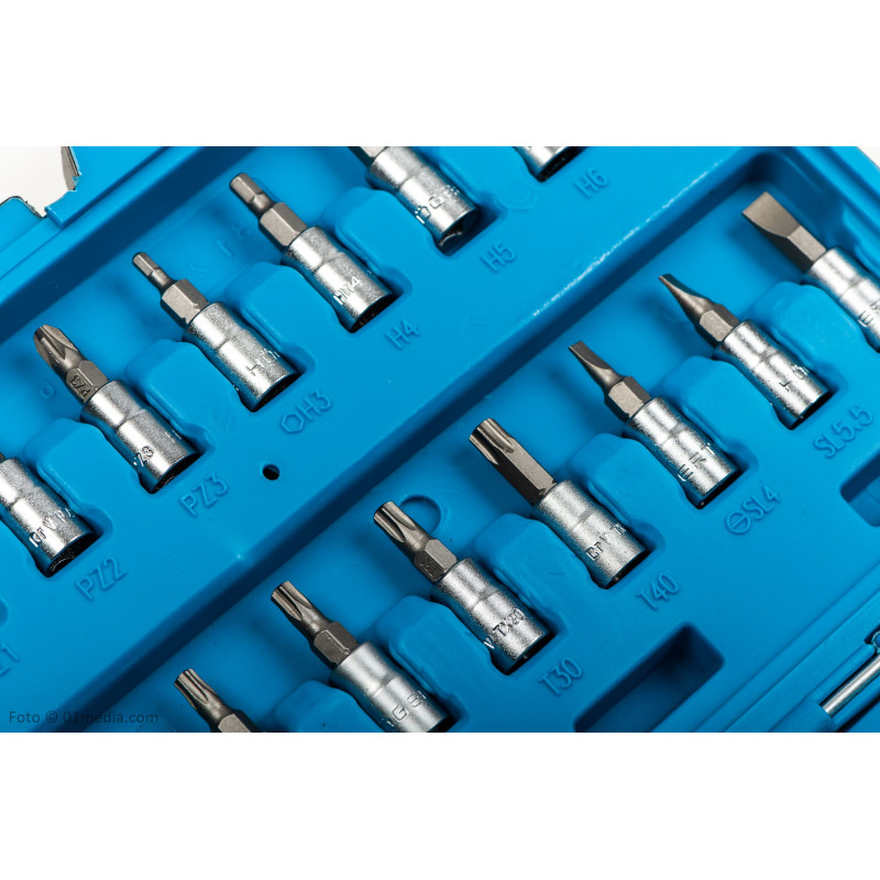 Bits, hylsor och tillbehör 1/4" sats med 46 delar, Högert Bits, hylsor och tillbehör 1/4" sats med 46 delar, Högert