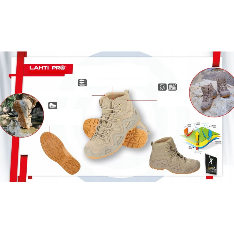 Vandringsskor, ankelskor mocka/osxford, beige, Lahti Vandringsskor, ankelskor mocka/osxford, beige, Lahti