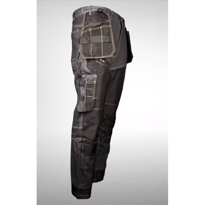 Arbetsbyxor Jeans, svarta förstärkta, CE, LAHTI Arbetsbyxor Jeans, svarta förstärkta, CE, LAHTI
