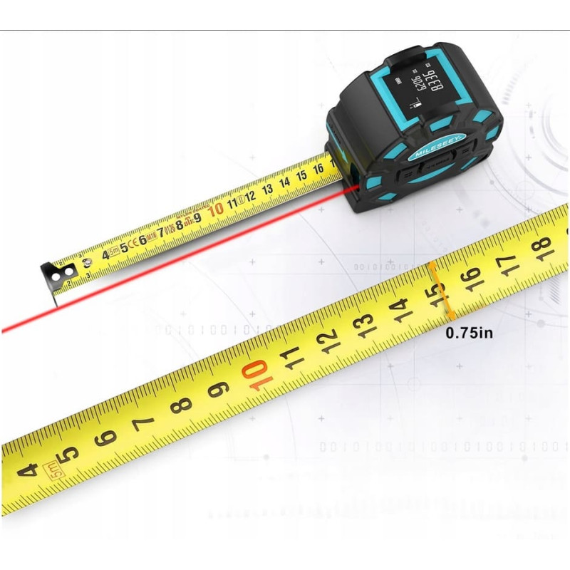 Avståndsmätare laser 40m + måttband 5m 2-i-1, USB, Mileseey Avståndsmätare laser 40m + måttband 5m 2-i-1, USB, Mileseey
