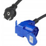 Adapter kabel 40cm CEE till 230V, 3x1,5mm², camping