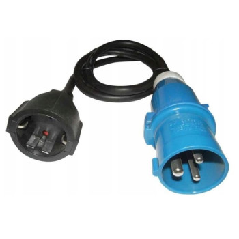 Adapter kabel 1.5m CEE till 230V, 3x2,5mm², camping