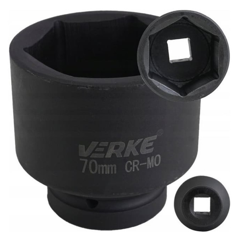 Krafthylsa, stor hylsa 1" 70mm 6-kant, slaghylsa, specialhylsa, stor hylsa, Verke Krafthylsa, stor hylsa 1" 70mm 6-kant, slaghylsa, specialhylsa, stor hylsa, Verke