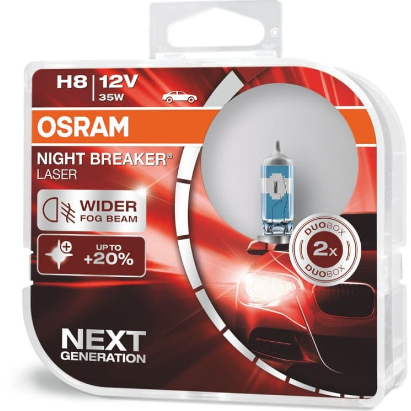 H8 2 st Osram Night Breaker Laser +150% H8 2 st Osram Night Breaker Laser +150%