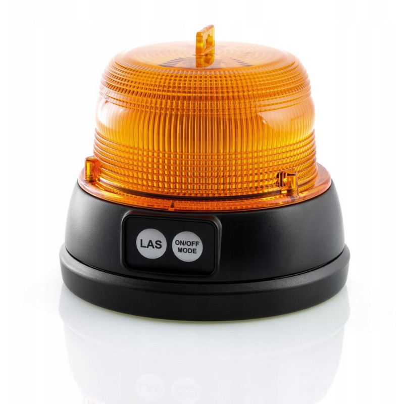 Magnetisk varningslampa, saftblanadre, homologering E9 R65 10R, batteridriven 2x9V, orange