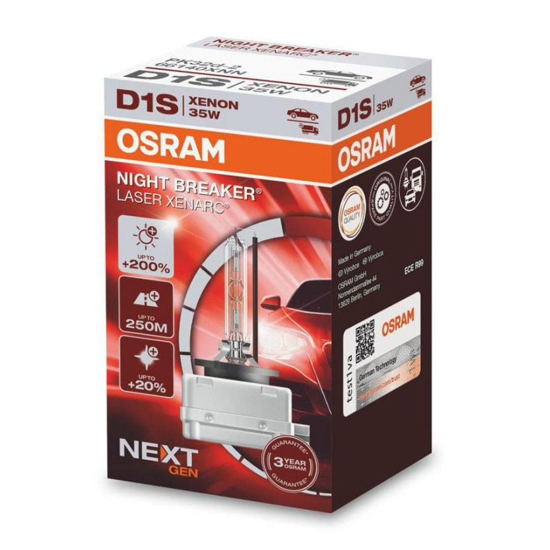 Osram D1S, 2st Xenonlampor Night Breaker Laser 200% D1S Osram D1S, 2st Xenonlampor Night Breaker Laser 200% D1S