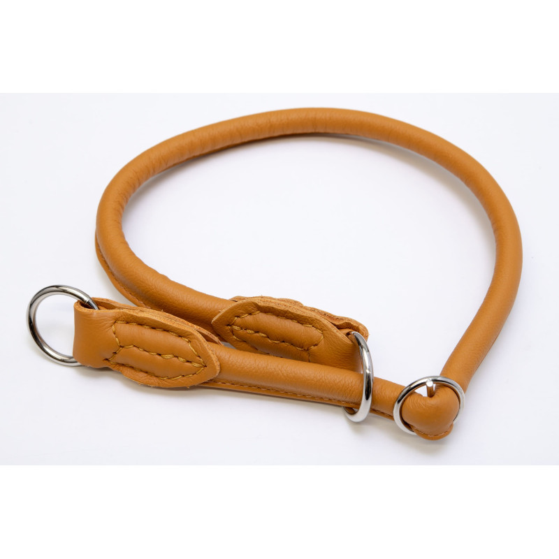 Exklusivt hundhalsband 60 cm, runt dressyrhalsband av äkta mjukt läder (nappaläder), justerbart, handgjort Exklusivt hundhalsband 60 cm, runt dressyrhalsband av äkta mjukt läder (nappaläder), justerbart, handgjort