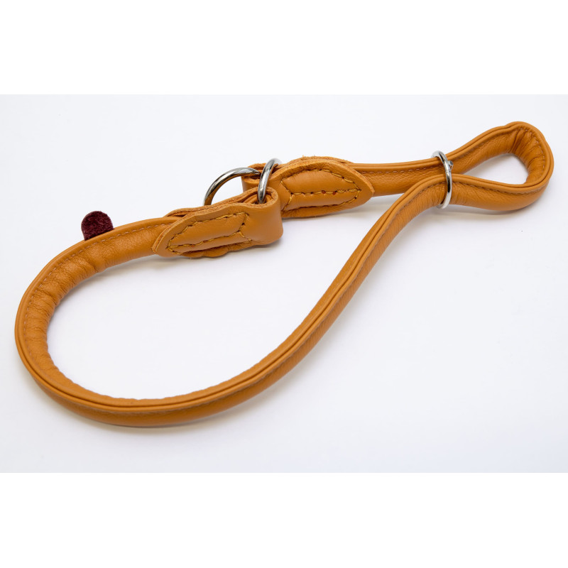 Exklusivt hundhalsband 60 cm, runt dressyrhalsband av äkta mjukt läder (nappaläder), justerbart, handgjort Exklusivt hundhalsband 60 cm, runt dressyrhalsband av äkta mjukt läder (nappaläder), justerbart, handgjort