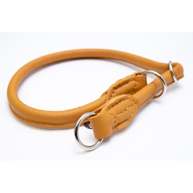Exklusivt hundhalsband 60 cm, runt dressyrhalsband av äkta mjukt läder (nappaläder), justerbart, handgjort Exklusivt hundhalsband 60 cm, runt dressyrhalsband av äkta mjukt läder (nappaläder), justerbart, handgjort