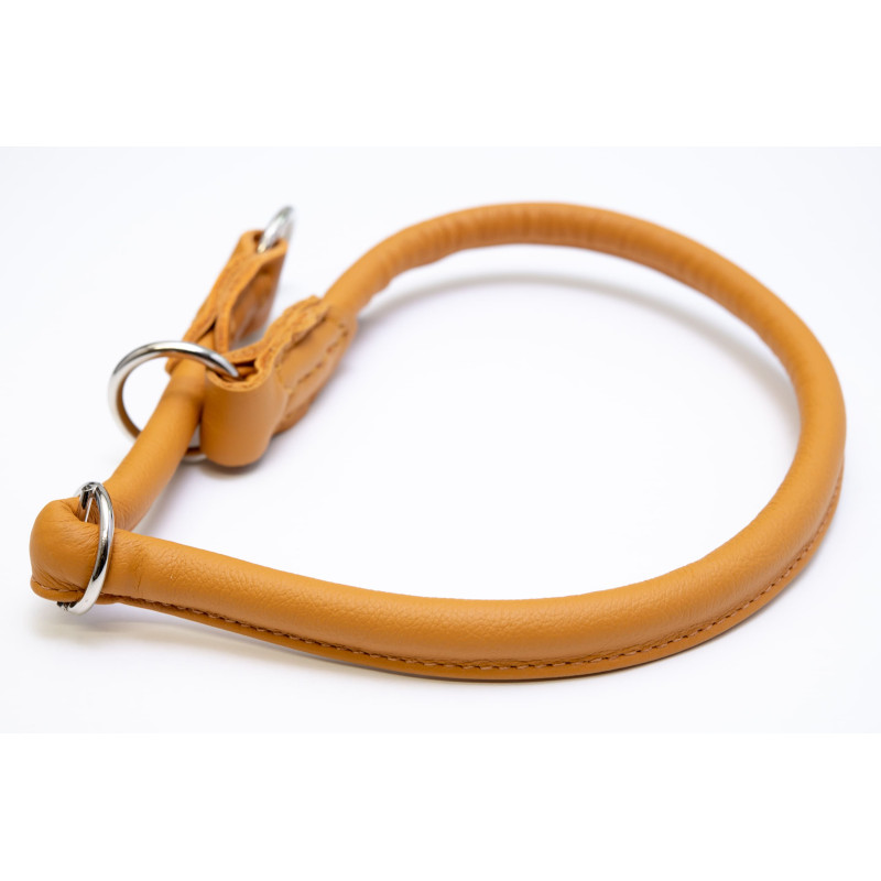 Exklusivt hundhalsband 60 cm, runt dressyrhalsband av äkta mjukt läder (nappaläder), justerbart, handgjort Exklusivt hundhalsband 60 cm, runt dressyrhalsband av äkta mjukt läder (nappaläder), justerbart, handgjort