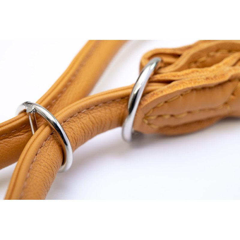 Exklusivt hundhalsband 60 cm, runt dressyrhalsband av äkta mjukt läder (nappaläder), justerbart, handgjort Exklusivt hundhalsband 60 cm, runt dressyrhalsband av äkta mjukt läder (nappaläder), justerbart, handgjort