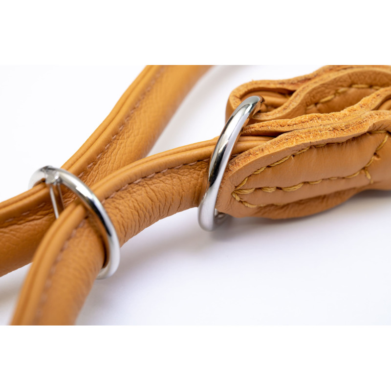 Exklusivt hundhalsband 60 cm, runt dressyrhalsband av äkta mjukt läder (nappaläder), justerbart, handgjort Exklusivt hundhalsband 60 cm, runt dressyrhalsband av äkta mjukt läder (nappaläder), justerbart, handgjort
