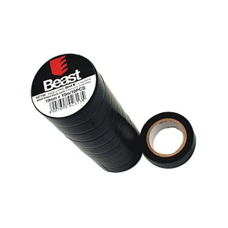 SVART ISOLERINGSTEJP 19mm x 10m 10 st SVART ISOLERINGSTEJP 19mm x 10m 10 st